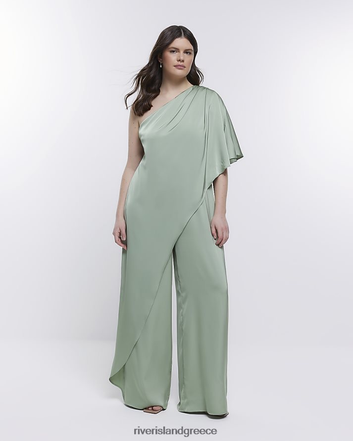 River Island ενδύματα πράσινος γυναίκες φόρμα ώμου ντραπέ παράνυμφου B6N8X1875