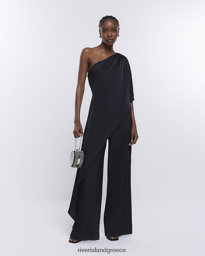 River Island ενδύματα μαύρος γυναίκες φόρμα ώμου ντραπέ παράνυμφου B6N8X1876