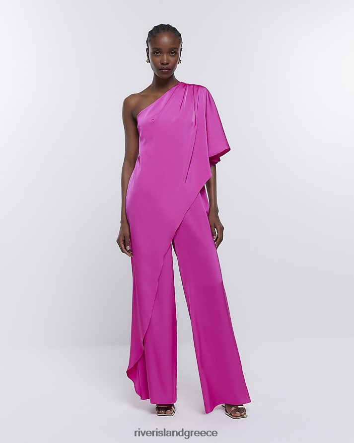 River Island ενδύματα ροζ γυναίκες φόρμα ώμου ντραπέ παράνυμφου B6N8X1879