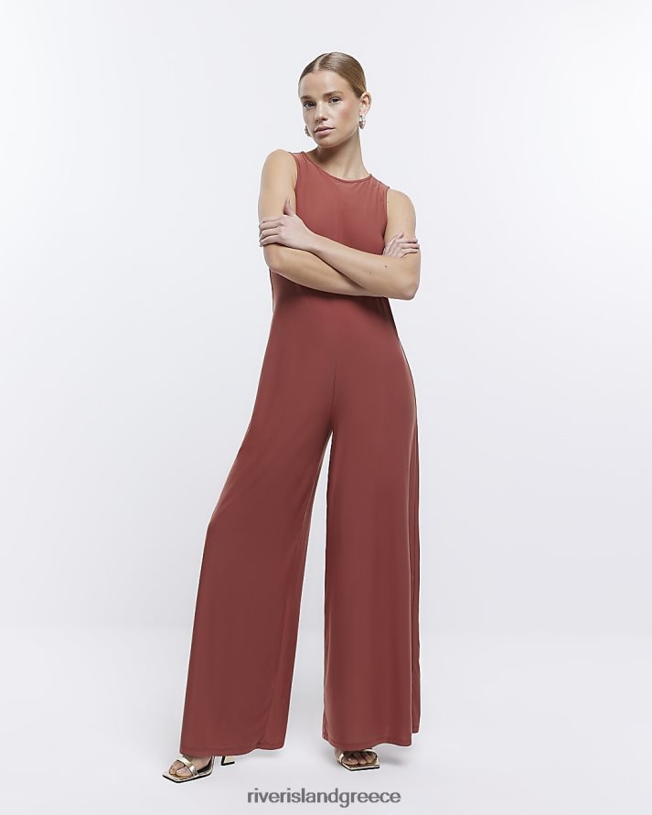 River Island ενδύματα σκουριά γυναίκες φαρδιά ολόσωμη φόρμα B6N8X1917