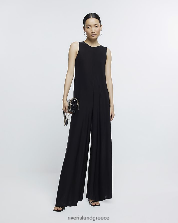 River Island ενδύματα μαύρος γυναίκες φαρδιά ολόσωμη φόρμα B6N8X1918