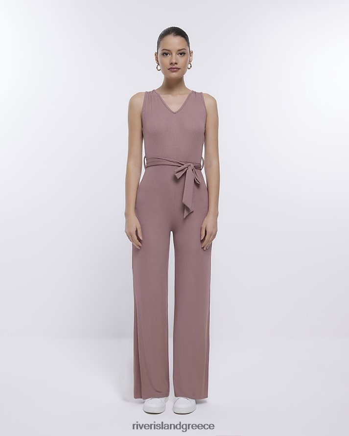 River Island ενδύματα καφέ γυναίκες ολόσωμη φόρμα με ζώνη B6N8X1970