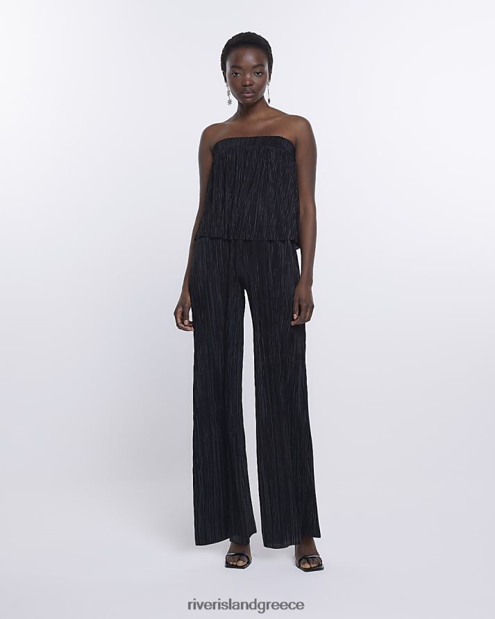 River Island ενδύματα μαύρος γυναίκες Φαρδιά μπαντό φόρμα B6N8X3932