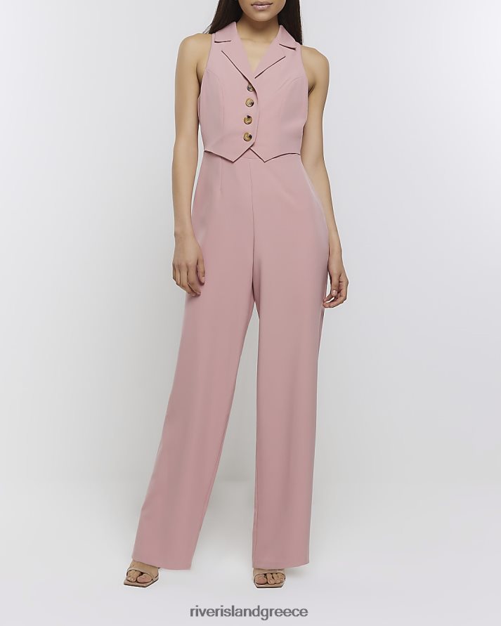River Island ενδύματα ροζ γυναίκες γιλέκο ολόσωμη φόρμα B6N8X4738