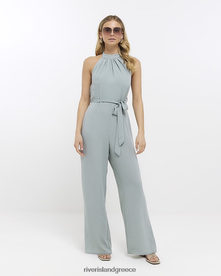 River Island ενδύματα πράσινος γυναίκες ολόσωμη φόρμα με λαιμόκοψη B6N8X4755