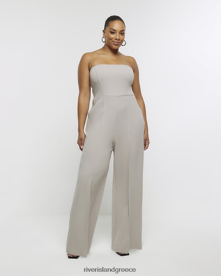 River Island ενδύματα γκρί γυναίκες συν ολόσωμη φόρμα μπαντό B6N8X5100