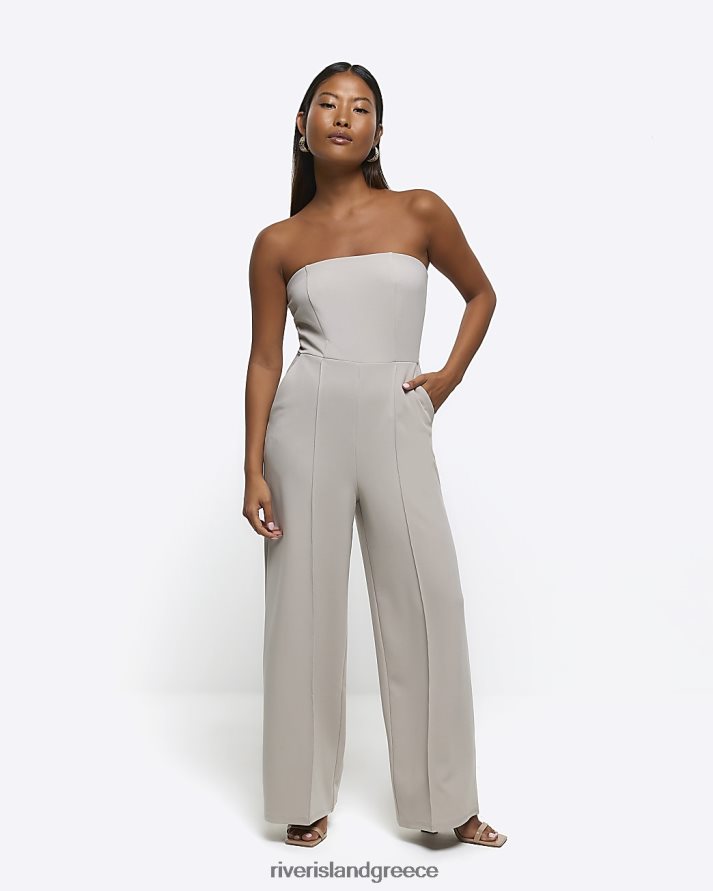 River Island ενδύματα γκρί γυναίκες μικροκαμωμένη μπαντό φόρμα B6N8X5242