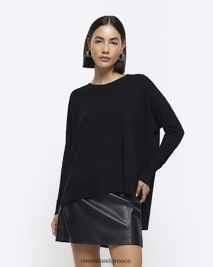 River Island ενδύματα μαύρος γυναίκες λεπτή πλεκτή άλτης B6N8X450