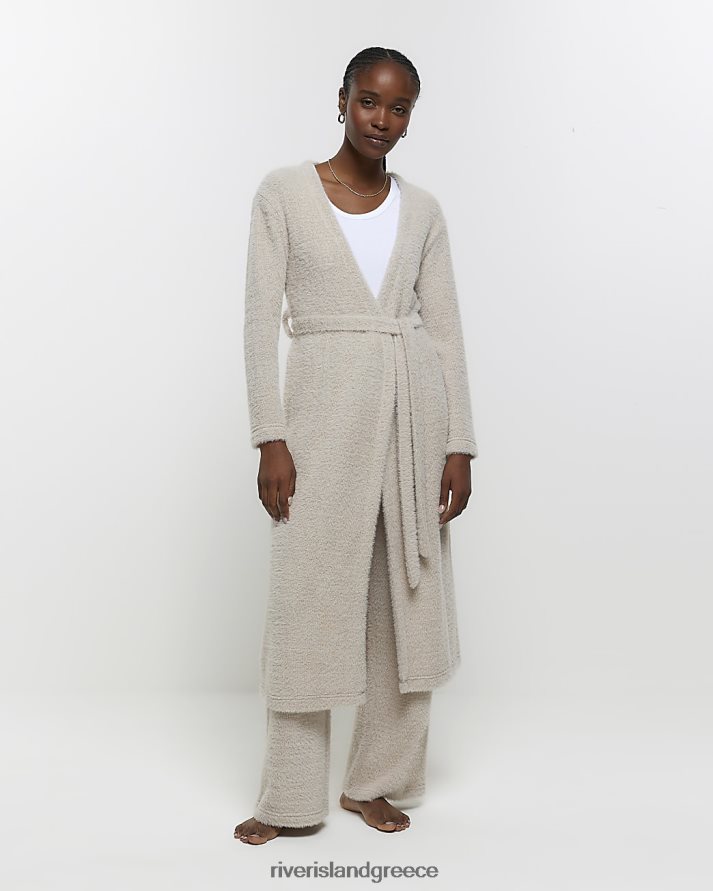 River Island ενδύματα γκρί γυναίκες Ζακέτα lounge από ψεύτικη γούνα B6N8X3825