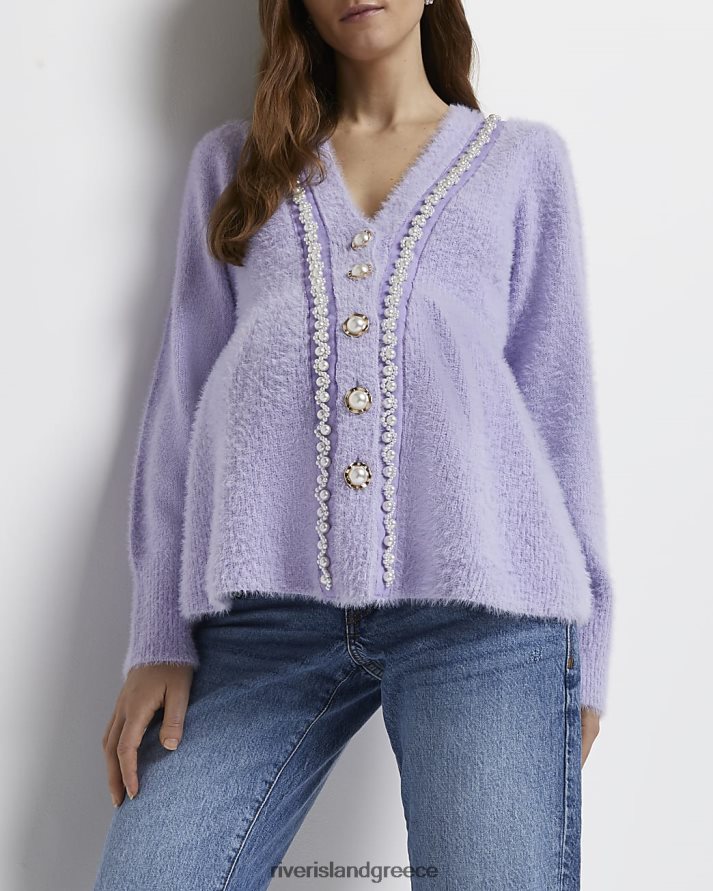 River Island ενδύματα μωβ γυναίκες ζακέτα peplum εγκυμοσύνης B6N8X5369