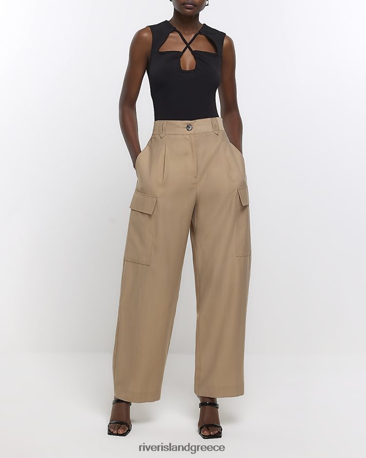 River Island ενδύματα μαύρος γυναίκες κομμένο ρουχαλό κορμάκι B6N8X1464