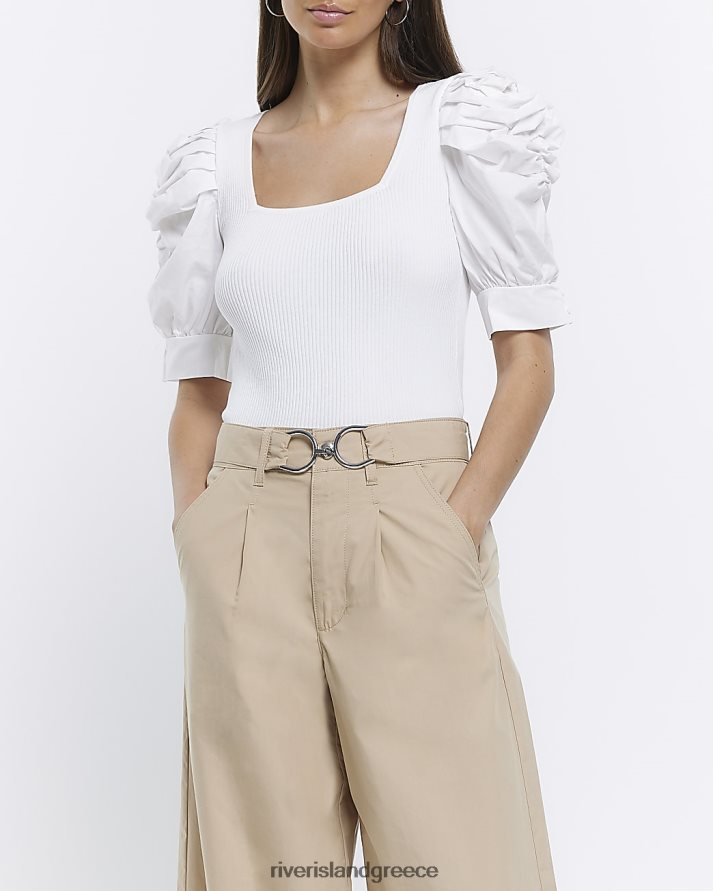 River Island ενδύματα άσπρο γυναίκες μπλουζάκι κοντομάνικο B6N8X1567