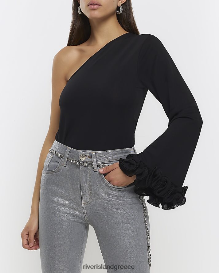 River Island ενδύματα μαύρος γυναίκες πάνω από έναν ώμο B6N8X306