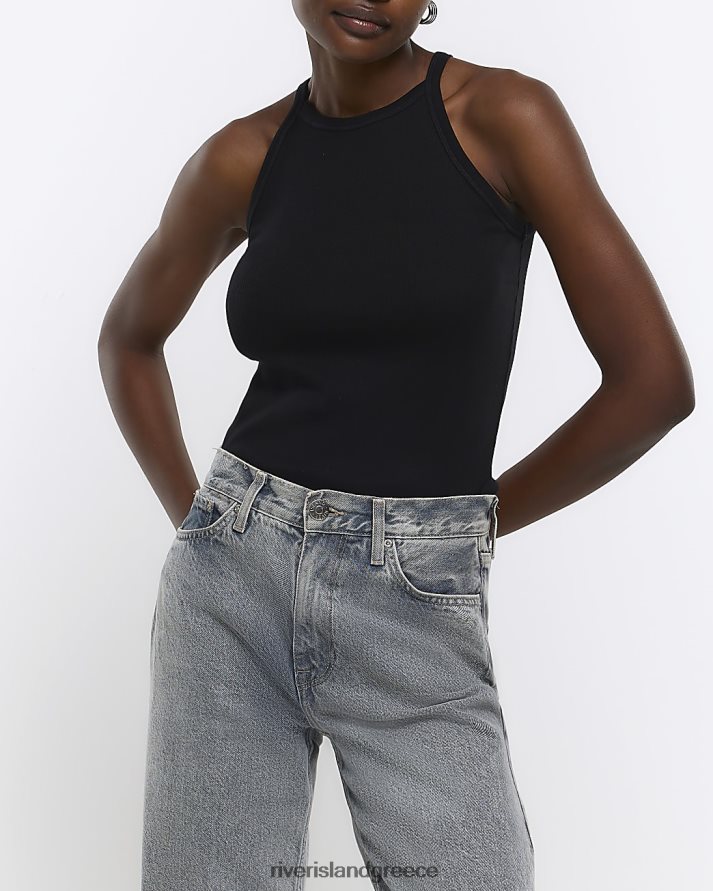 River Island ενδύματα μαύρος γυναίκες φανελάκι αγωνιστικό B6N8X4662