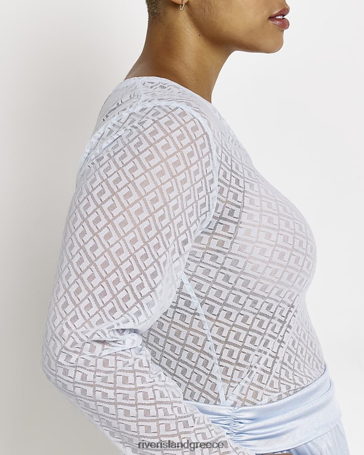 River Island ενδύματα μπλε γυναίκες συν διχτυωτό επάνω μέρος B6N8X5183