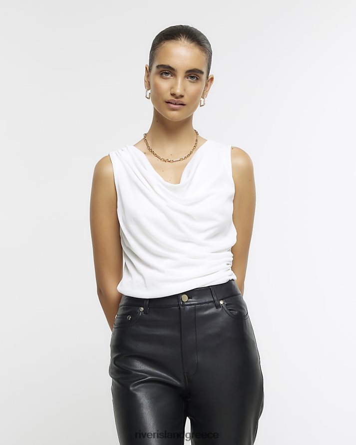 River Island ενδύματα άσπρο γυναίκες κάλυμμα με λαιμόκοψη B6N8X823