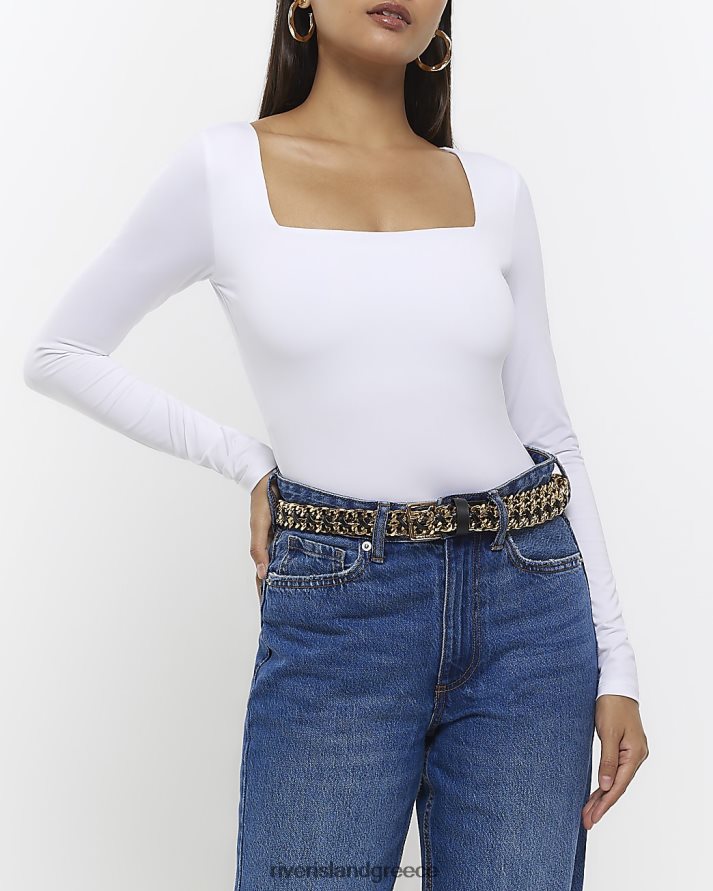 River Island ενδύματα άσπρο γυναίκες μακρυμάνικο φορμάκι B6N8X95