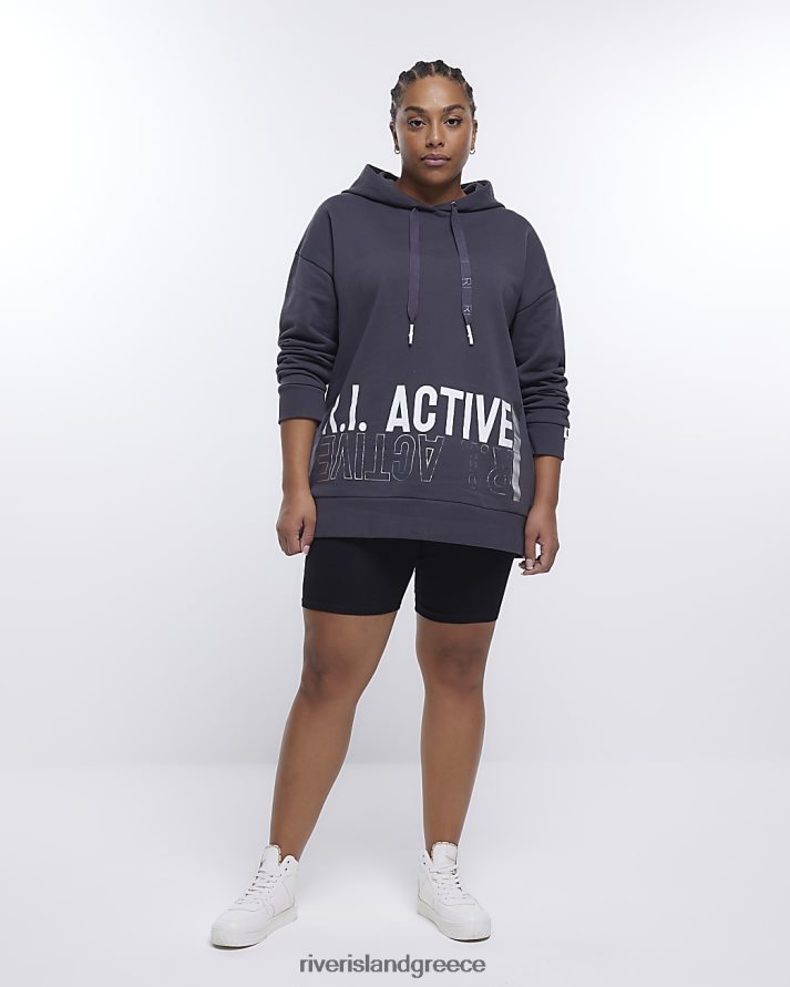 River Island ενδύματα μαύρος γυναίκες συν ri ενεργό ποδηλατικό σορτς B6N8X5210