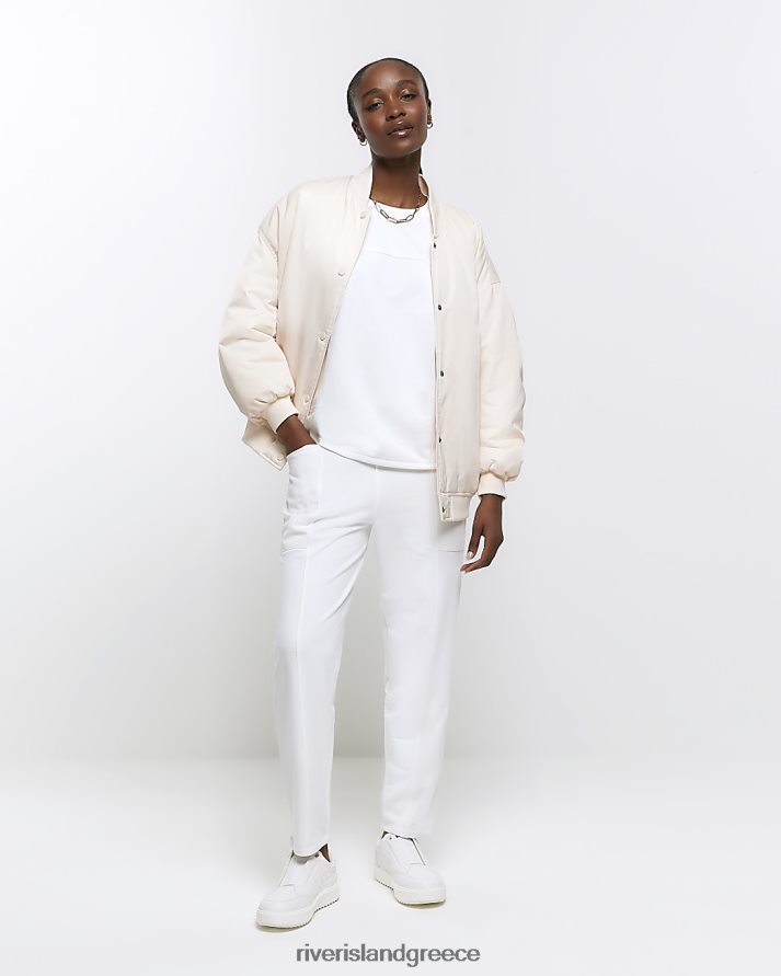 River Island ενδύματα κρέμα γυναίκες τζόγκερ μέσης με κορδόνια B6N8X3893