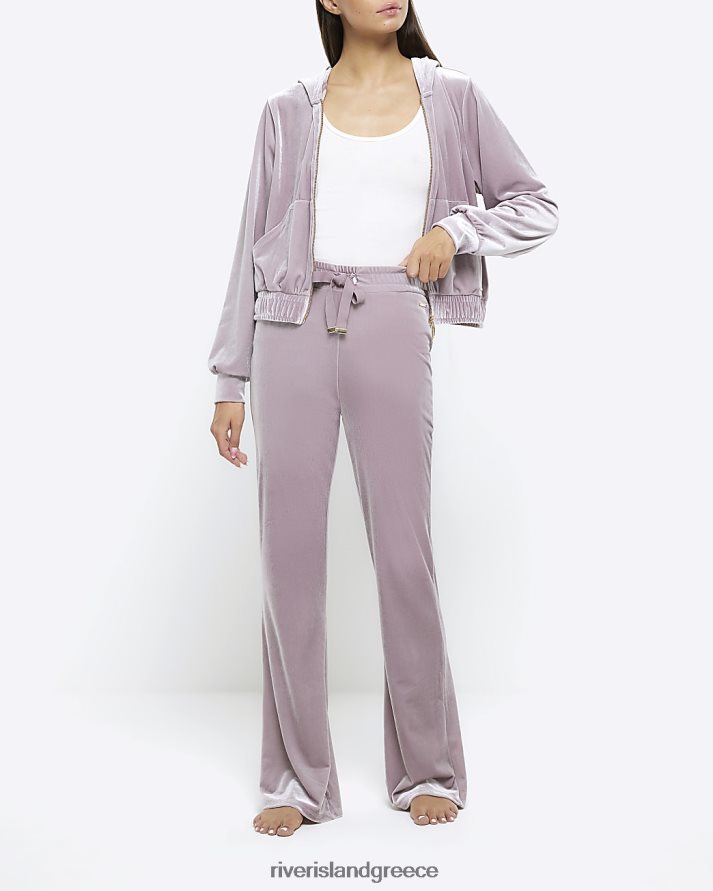 River Island ενδύματα μωβ γυναίκες βελούδινο τζόγκερ B6N8X3939