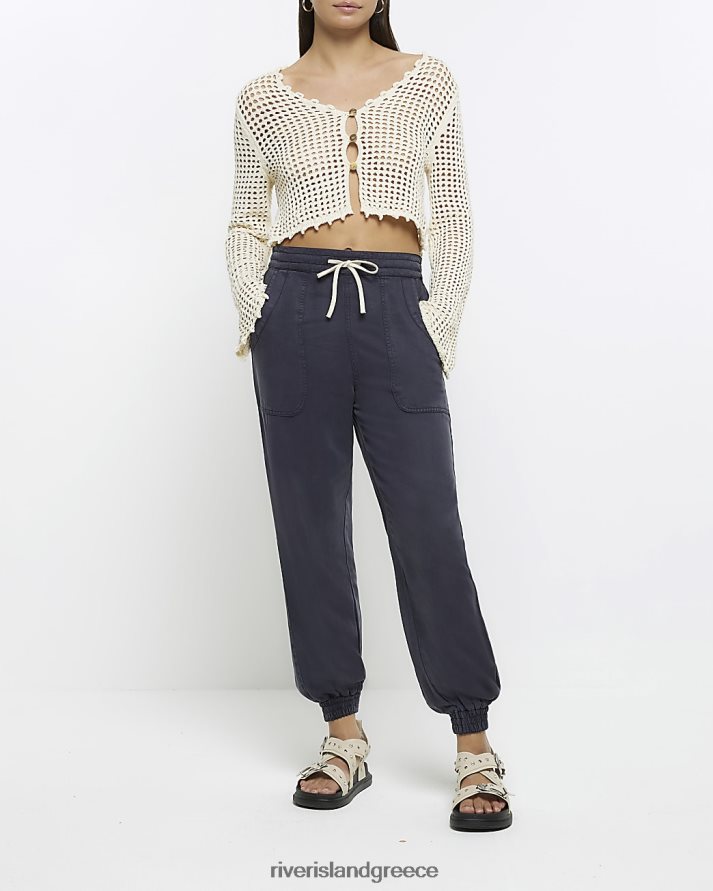 River Island ενδύματα ΠΟΛΕΜΙΚΟ ΝΑΥΤΙΚΟ γυναίκες lyocell τζόγκερ με μανσέτες B6N8X1293