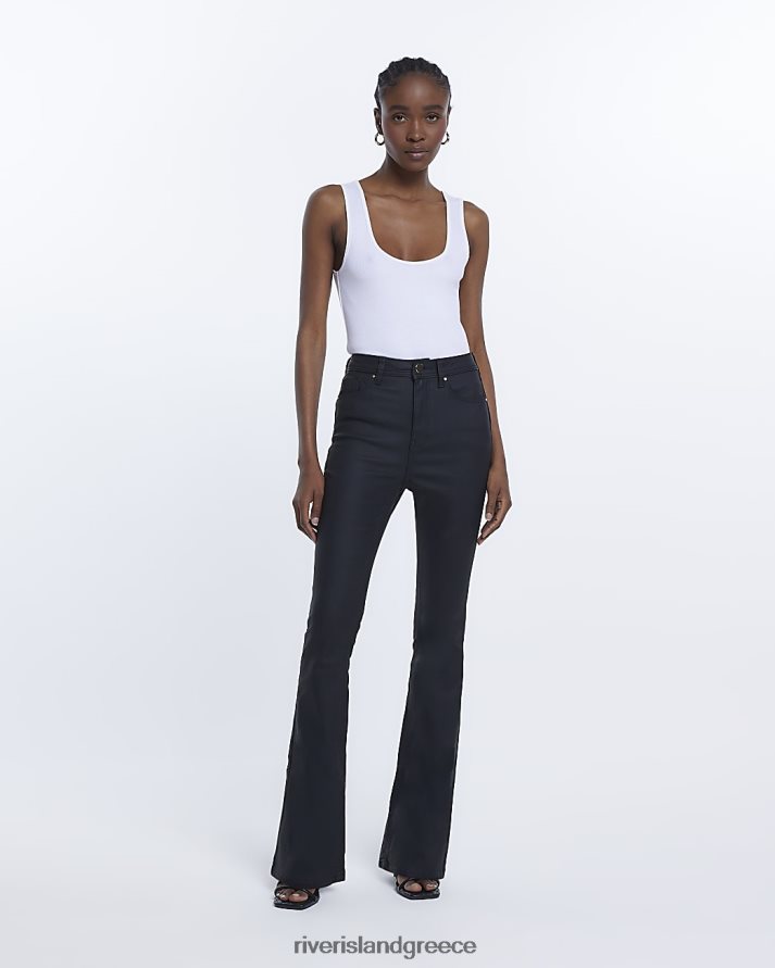 River Island ενδύματα μαύρος γυναίκες επικαλυμμένο ψηλόμεσο τζιν B6N8X2024