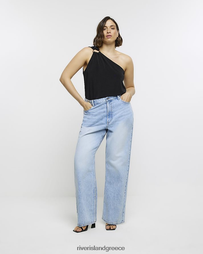 River Island ενδύματα μπλε γυναίκες συν ψηλό ίσιο τζιν B6N8X2220