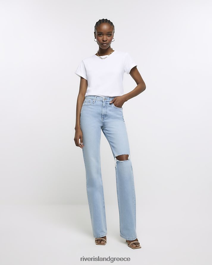 River Island ενδύματα μπλε γυναίκες τζιν σε ίσιο πόδι με σωλήνες σόμπας B6N8X4694