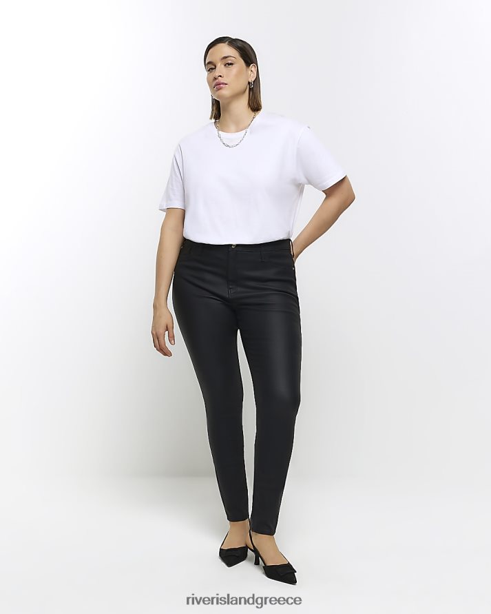 River Island ενδύματα μαύρος γυναίκες συν τζιν με επικάλυψη με στενή εφαρμογή B6N8X5032