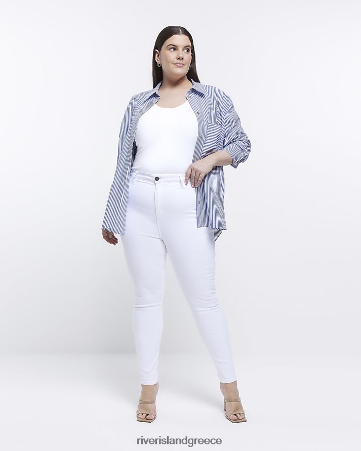 River Island ενδύματα άσπρο γυναίκες συν ψηλό τζιν γλυπτό B6N8X5157