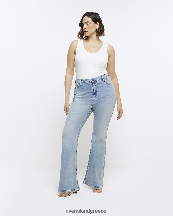 River Island ενδύματα μπλε γυναίκες συν ψηλόμεσο τζιν B6N8X5185