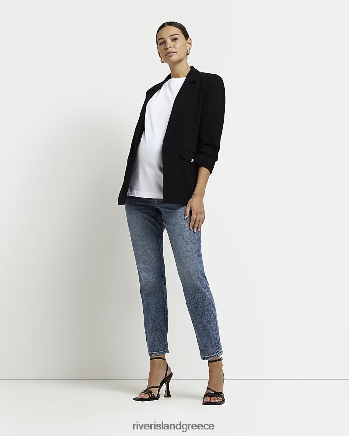 River Island ενδύματα μπλε γυναίκες μεσαίο τζιν μητρότητας B6N8X5348