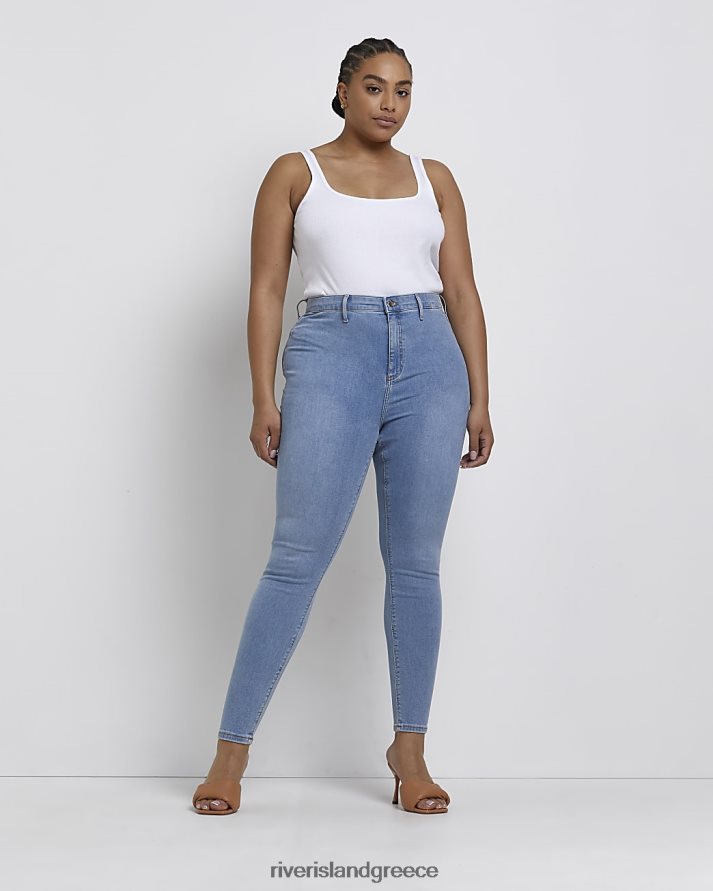 River Island ενδύματα μπλε γυναίκες συν ψηλόμεσο jegging B6N8X2264