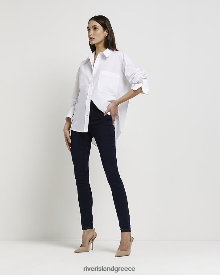 River Island ενδύματα μπλε γυναίκες ψηλόμεσο jegging B6N8X5017