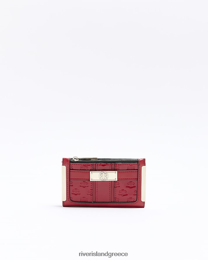 River Island αξεσουάρ το κόκκινο γυναίκες ανάγλυφη θήκη κάρτας ri B6N8X1361