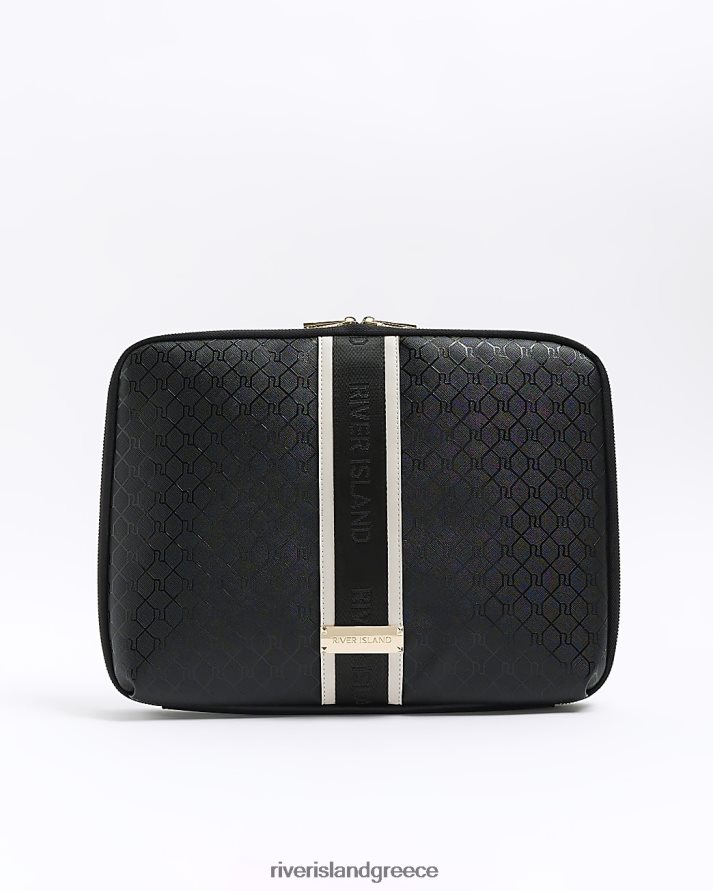 River Island αξεσουάρ μαύρος γυναίκες Θήκη για φορητό υπολογιστή ri monogram B6N8X4590