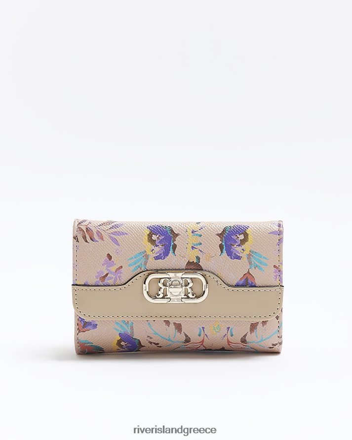 River Island αξεσουάρ μπεζ γυναίκες λουλουδάτο τσαντάκι B6N8X1302