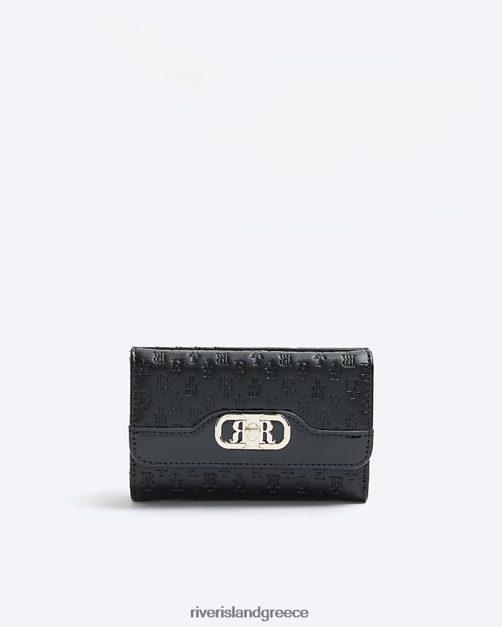 River Island αξεσουάρ μαύρος γυναίκες ανάγλυφο τσαντάκι B6N8X1303