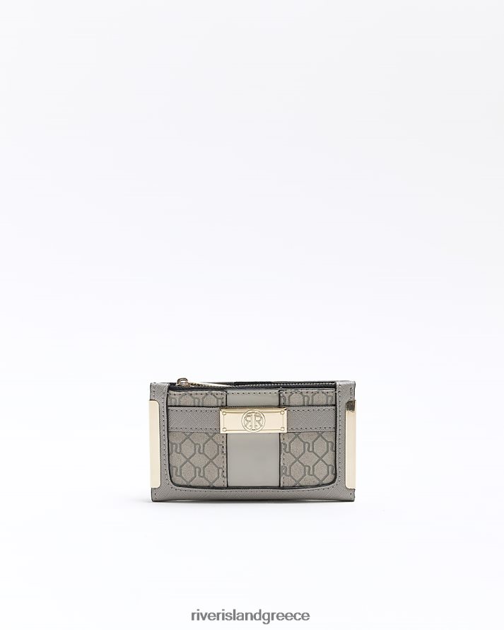 River Island αξεσουάρ γκρί γυναίκες ρι μονόγραμμα μίνι τσαντάκι B6N8X1360