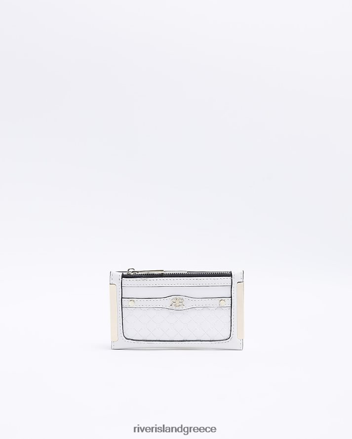 River Island αξεσουάρ άσπρο γυναίκες ρι ανάγλυφο τσαντάκι B6N8X1362