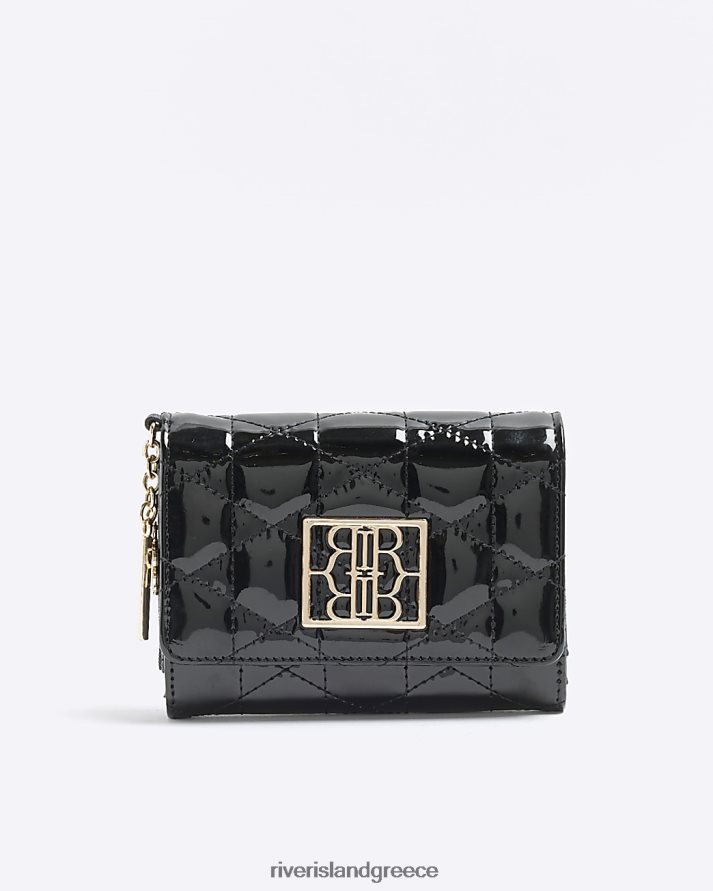 River Island αξεσουάρ μαύρος γυναίκες καπιτονέ τσαντάκι γούρι B6N8X4567