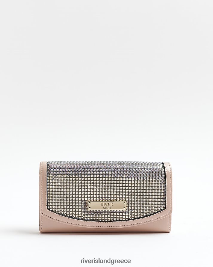 River Island αξεσουάρ ροζ γυναίκες διακοσμημένο πορτοφόλι B6N8X4864
