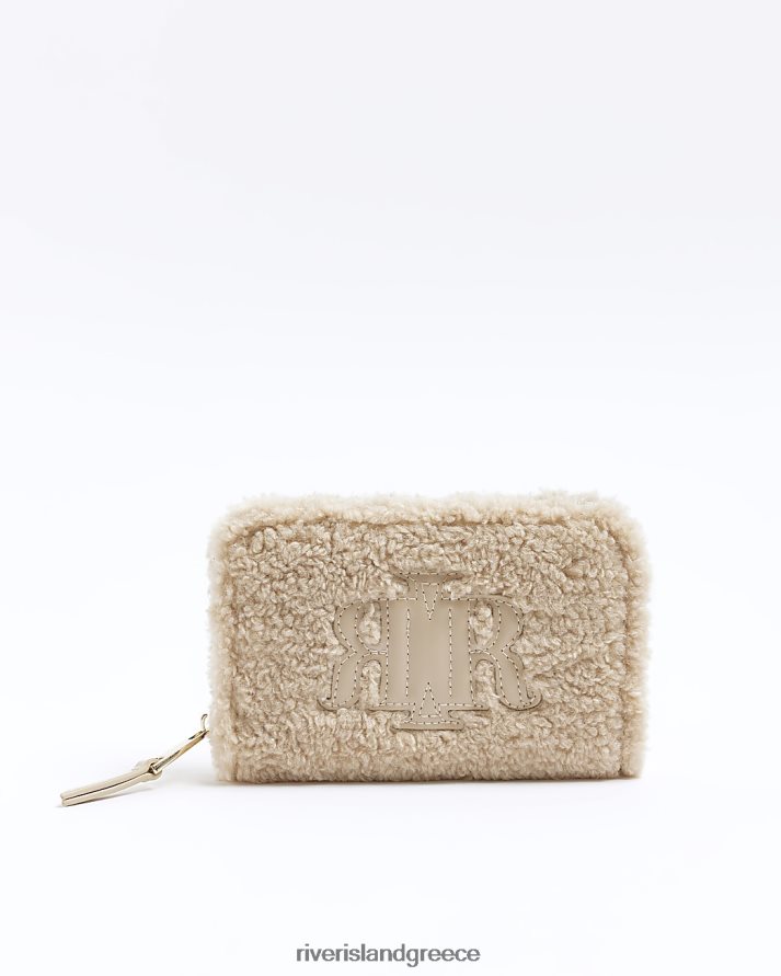 River Island αξεσουάρ μπεζ γυναίκες τσαντάκι borg B6N8X4312