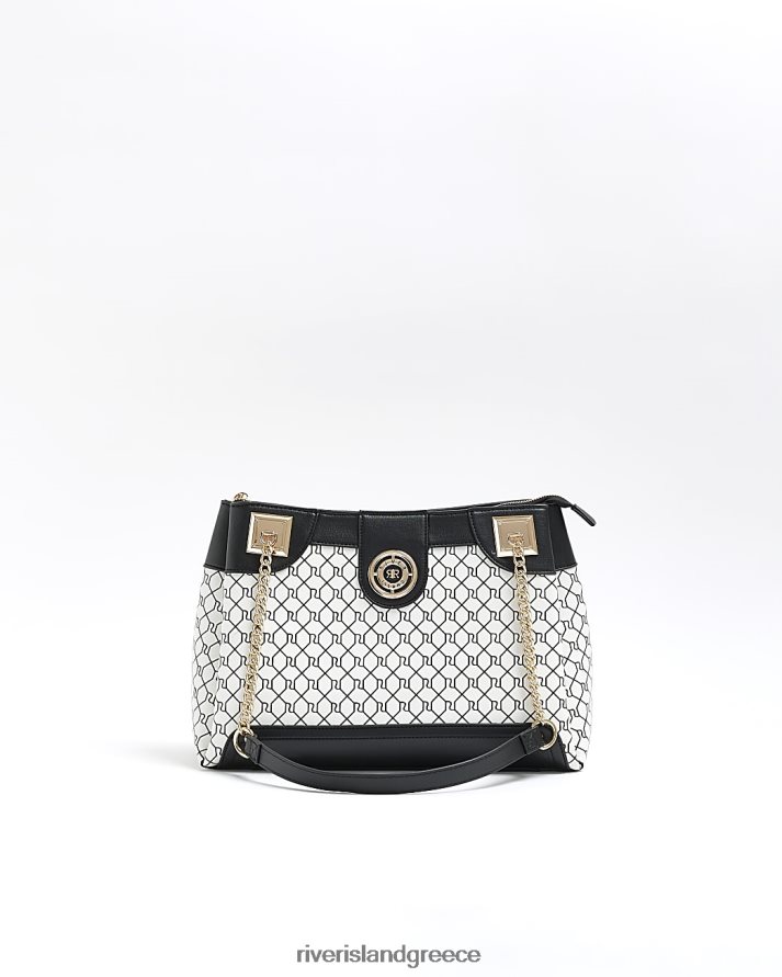 River Island αξεσουάρ άσπρο γυναίκες μονόγραμμα λαβή αλυσίδας B6N8X4591