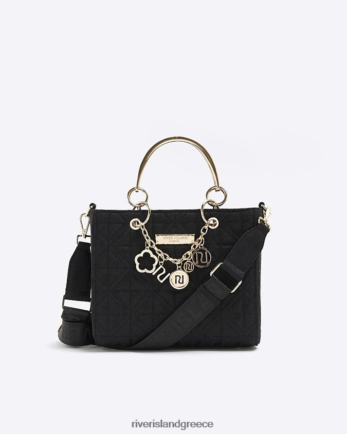 River Island αξεσουάρ μαύρος γυναίκες ζακάρ γούρι tote B6N8X366