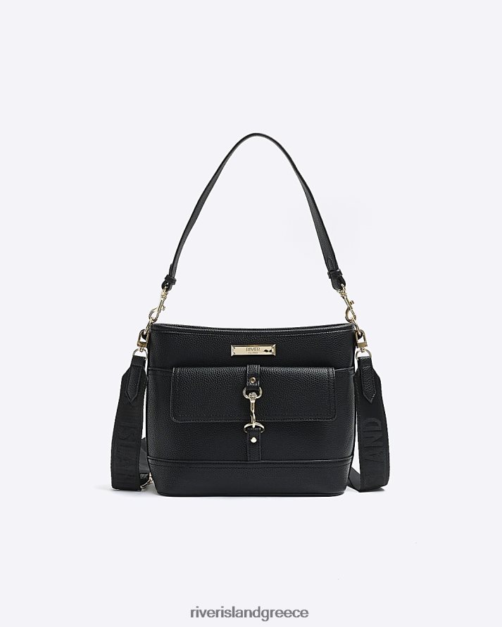 River Island αξεσουάρ μαύρος γυναίκες χρηστική τσάντα χιαστί B6N8X304