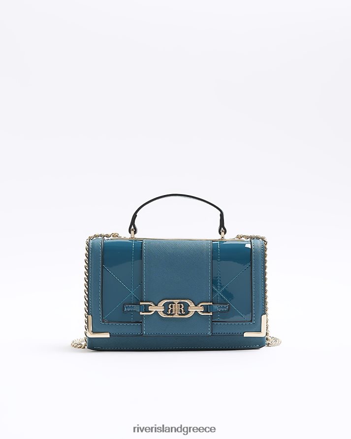 River Island αξεσουάρ μπλε γυναίκες τσάντα χιαστί με λουράκι αλυσίδας B6N8X3818