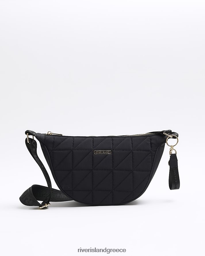 River Island αξεσουάρ μαύρος γυναίκες καπιτονέ σέσουλα χιαστί τσάντα B6N8X4116