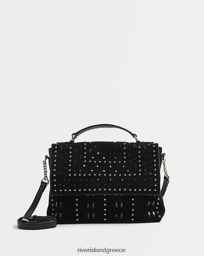 River Island αξεσουάρ μαύρος γυναίκες Τσάντα χιαστί με καστόρι B6N8X4928