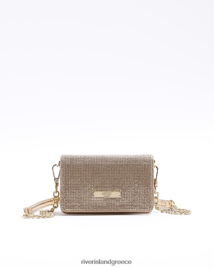 River Island αξεσουάρ ροζ γυναίκες τσάντα χιαστί diamante B6N8X3916